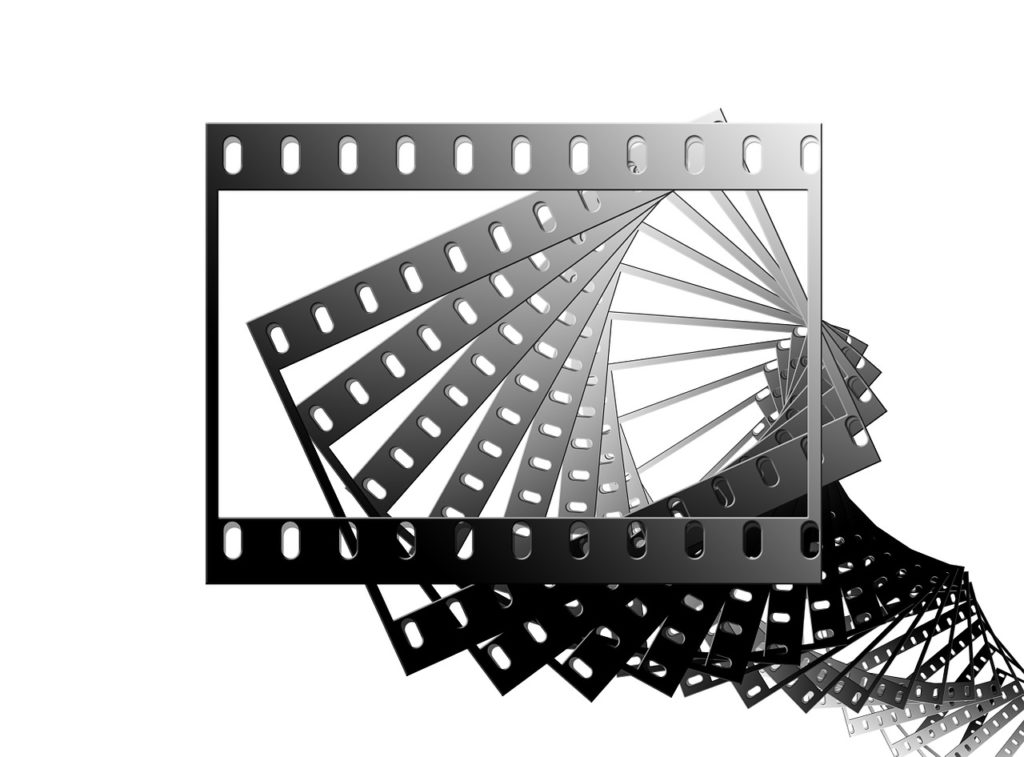 film, filmstrip, black and white